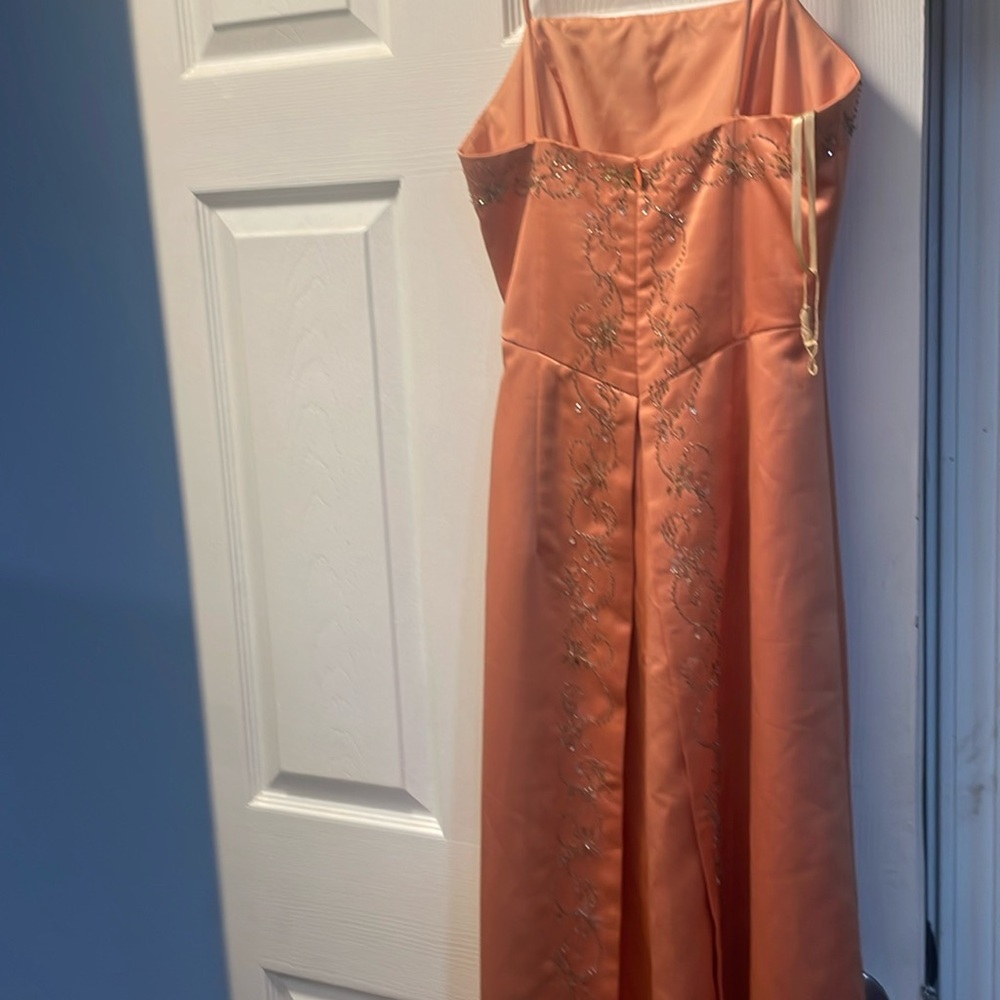 Peach bridesmaid dress
